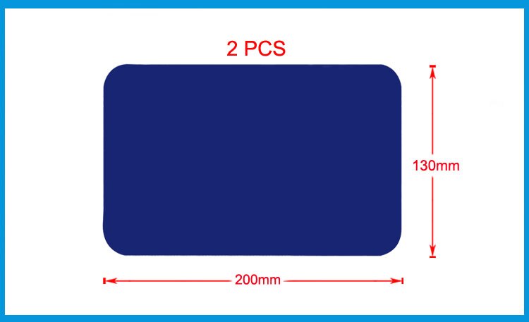 2 stk 200*130mm oppustelige plastbåd kajak pvc reparation patch kit med lim vandtæt patch rib kano jolle luftseng: 2 blå lapper 1 lim