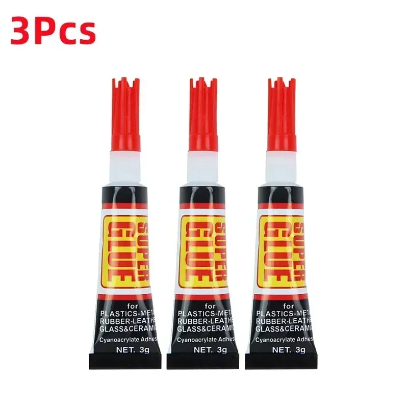 3/6/12 PCS Epoxy Resin Liquid Wood Super Glue Metal Glass Strong Superglue Instant Seconds Adhesives Sealers Hardware Home: Beige