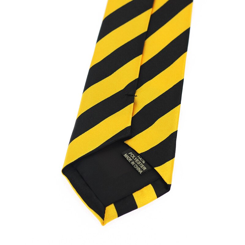 Gul sort 5cm slips til mænd afslappet hals slips gravatas slips corbatas bredde brudgom slips til fest
