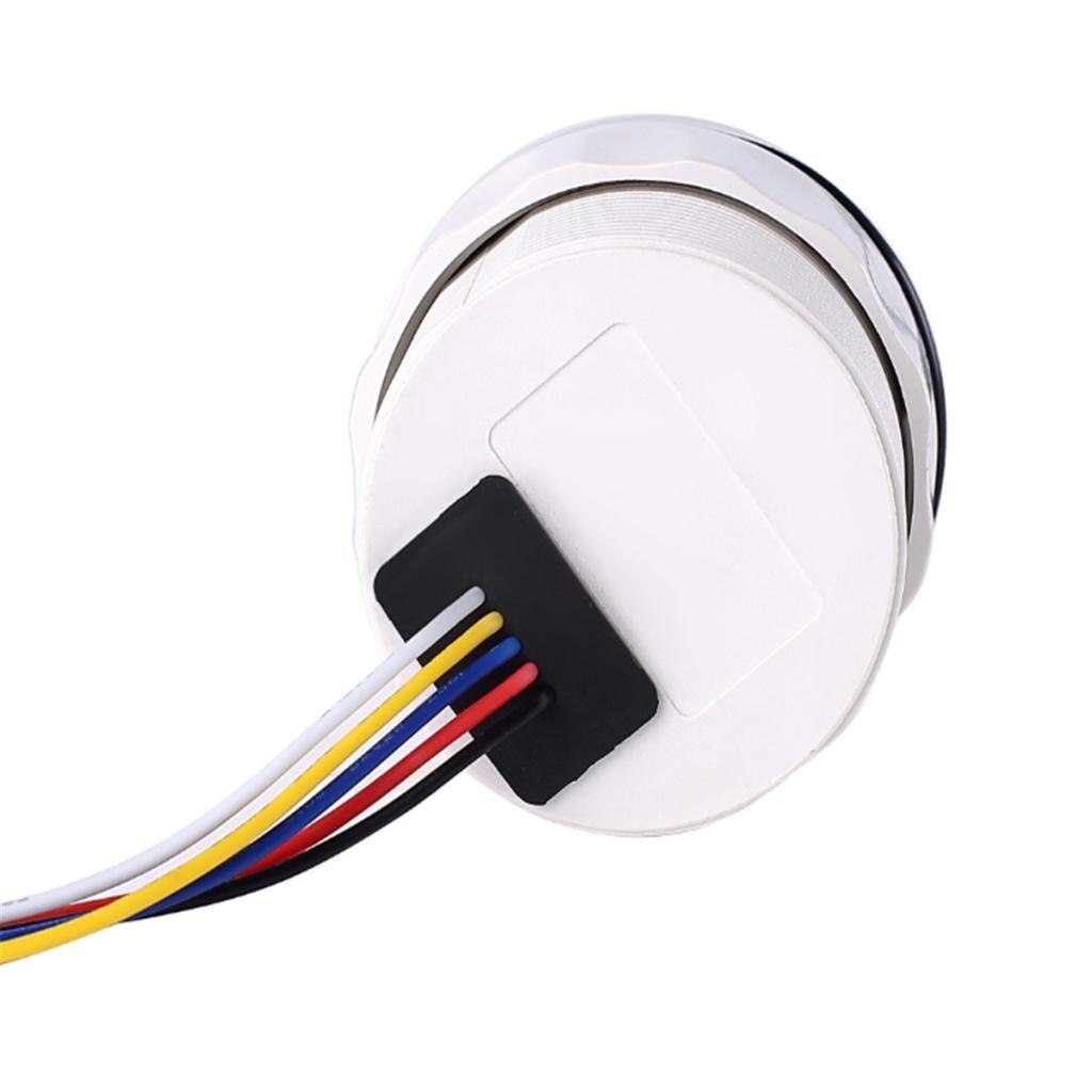 2 inch 52mm Rudder Angle Indicator Gauge 0-190ohm Signal with Backlight 12V/24V for Boat Marine Ship, Black Dial