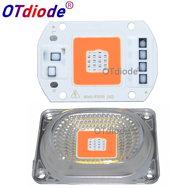 20w 30w 50w led phyto lys  ac220v vækstlamper med linsereflektor rød+blå led vækstlys fuldt spektrum til planter frø