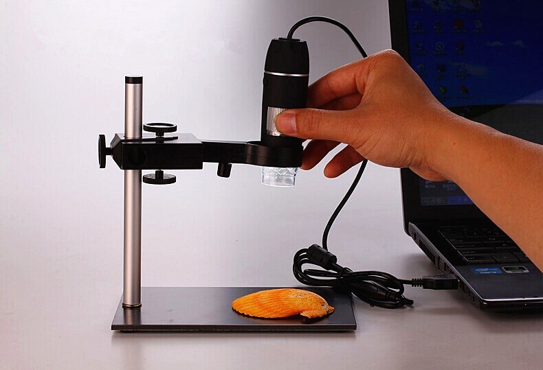 Portable USB Digital Microscope 1000X 8 LED 2MP Endoscope Magnifier Camera HD Sensor + Lift Stand + Calibration Ruler
