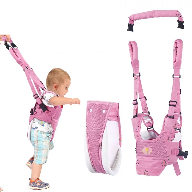 Imbaby rullestol til børn, der lærer at gå baby sele rygsæk til børn, tøjler til småbørn børn sele toddler: Lyserød