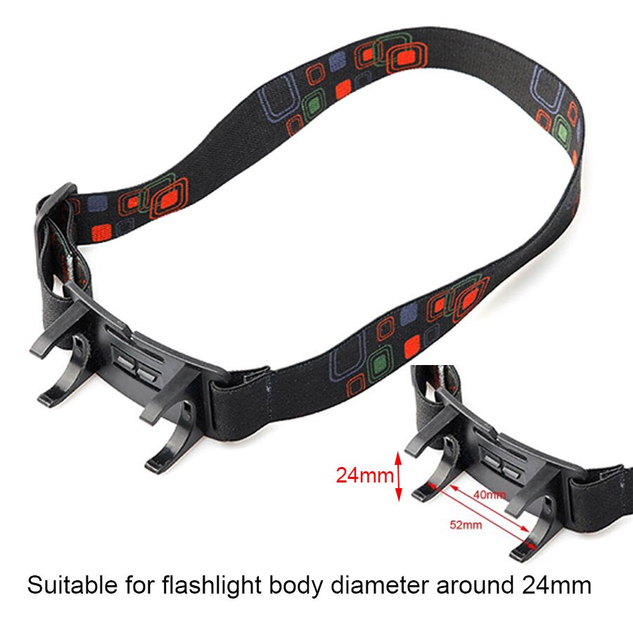 Varias bandas para la cabeza de linterna, correa ajustable elástica de nailon, soporte de montaje Frontal lateral para linterna LED, lámpara de faro
