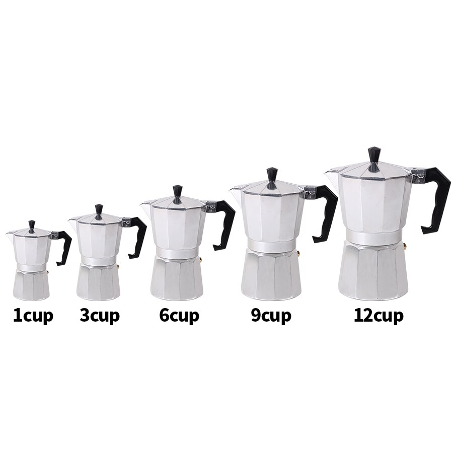 Hjemmeleder kaffemaskiner italiensk top moka espresso cafeteira expresso perkolator 3 kop /6 kop /9 kop /12 kop komfur kaffemaskine