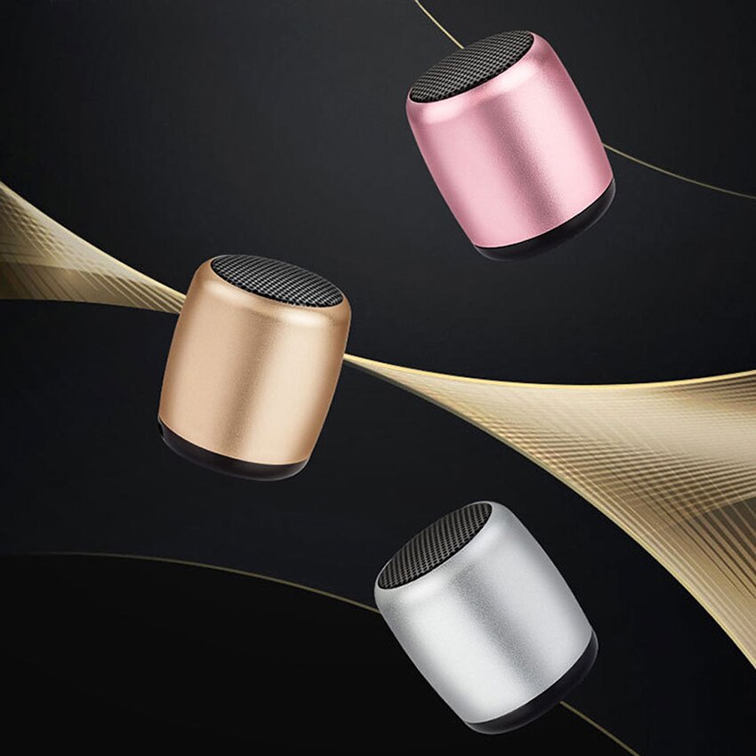 Metal Super Mini Wireless Bluetooth Speaker Portable Small Pocket Size with Selfie Remote Control