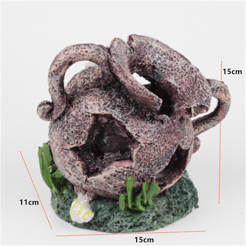 Resin Aquarium Decoration Easter Island Head Statue Egyptian Pharaoh Pyramid Desert Theme Fish Tank Decor