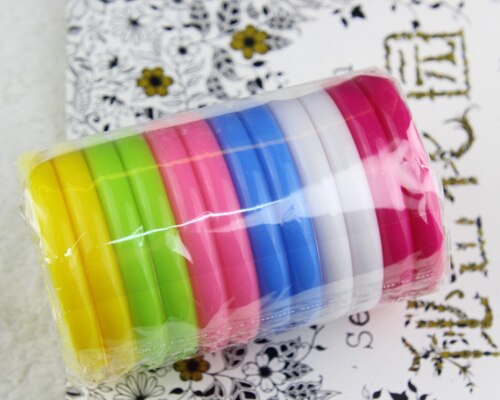 Pulseras de plástico con amuleto de mano para mujer y niña, brazaletes de color caramelo claro, accesorios de mano, joyería,