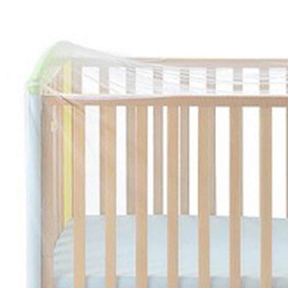 Mosquitera de tela de poliéster antimosquitos, plegable, transpirable, decorativo, para cuna, cama de bebé, mosquitera