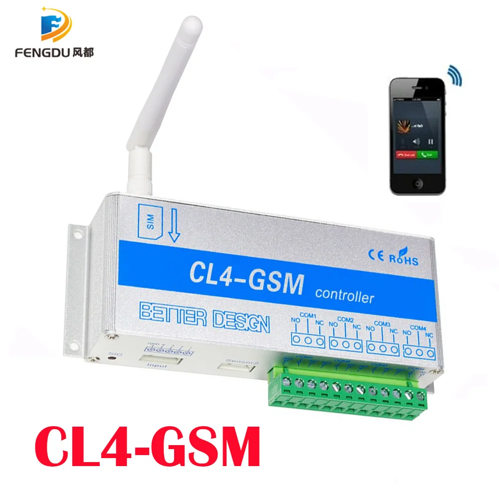 4-Kanal-Relais CL4-GSM SMS GSM APP kabellos Regler GSM-Empfänger für riss Elektrischer Türöffner Sperrpumpenmotor