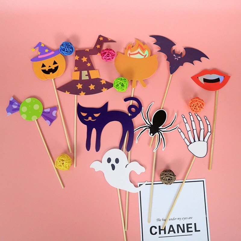 Funny Mask Props Event Party Decoration Halloween Photography Photo Booth Props Mask Supplies Paper Decorative Mask