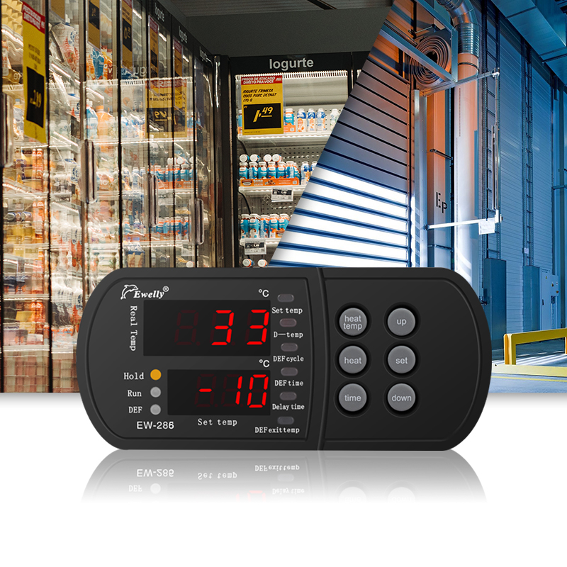 EW-286 Digitale Temperatuurschakelaarregeling Voor Koelkoelsystemen Met Ventilatorontdooiingstemperatuurregelaar