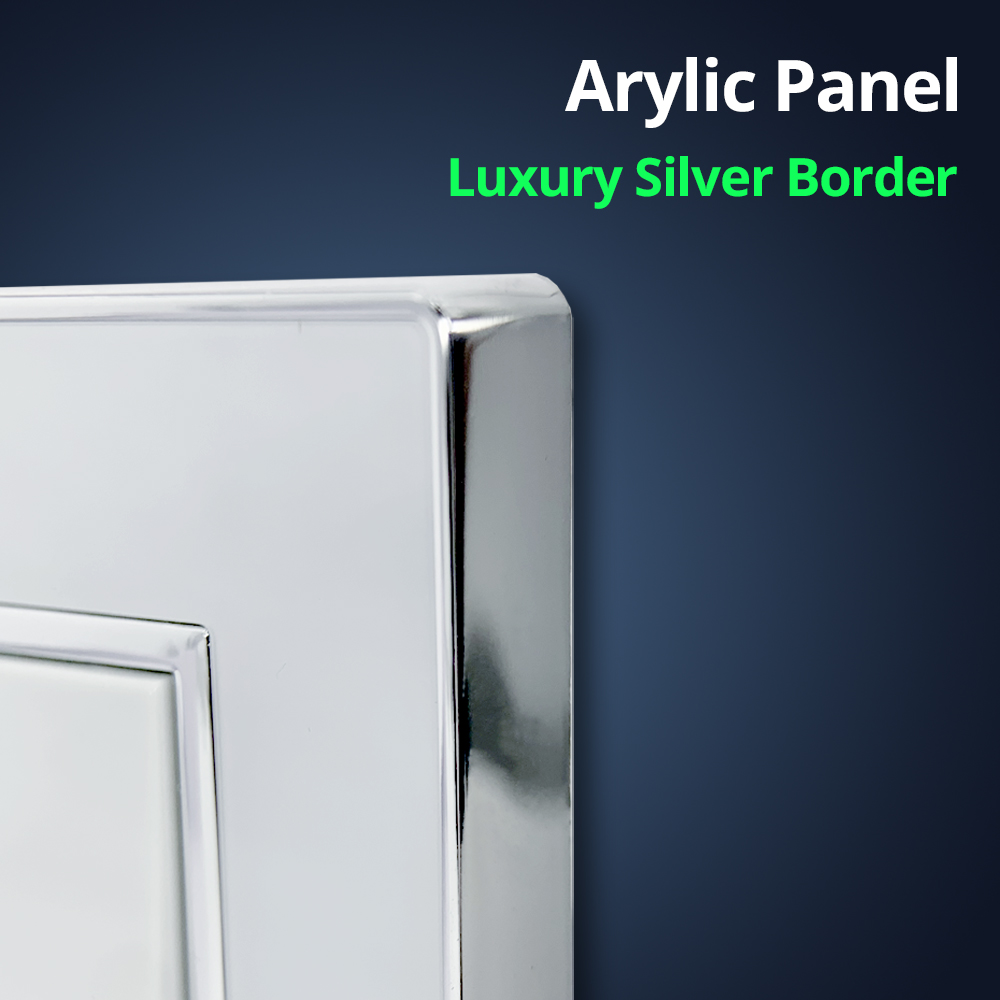 Wallpad Vertical Install 86*172mm White Acrylic Panel Wall Light Switch USB Charge EU Socket Outlet 4 5 6 7 8 Gang 2 Way Reset