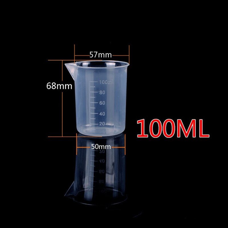 1Pcs 250ml/100ml/50ml/25ml Transparent Kitchen Laboratory Plastic Volumetric Beaker Measuring Cup