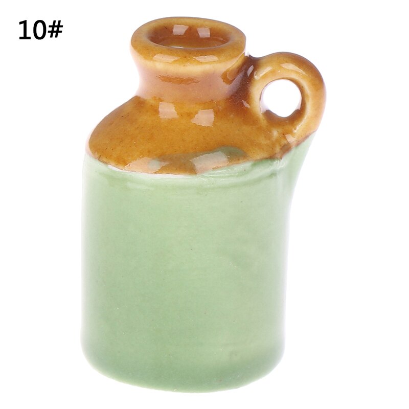 2.5 centimetri FAI DA TE Casa di Bambola Fatta A Mano Da Cucina in Ceramica Ornamento deco Vaso miniatura Casa Delle Bambole 1:12 mini Vaso di Ceramica: J