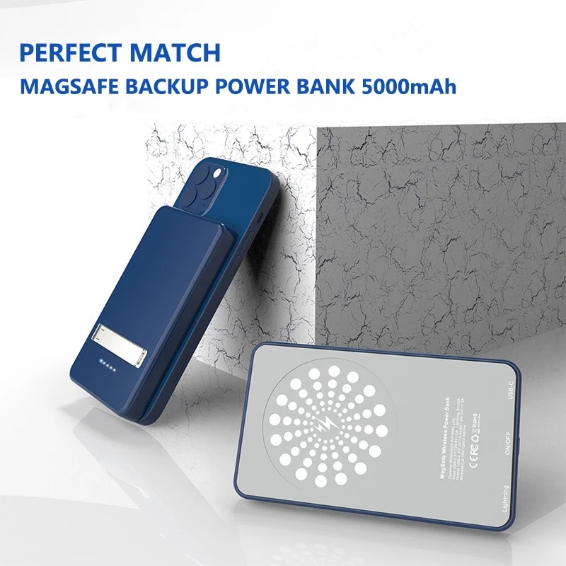 Caseier 15W Magnetische Mini Power Bank Draadloze Backup Draagbare Oplader 18W Pd Extral Batterij Voor Iphone 12 Pro mini Max Powerbank