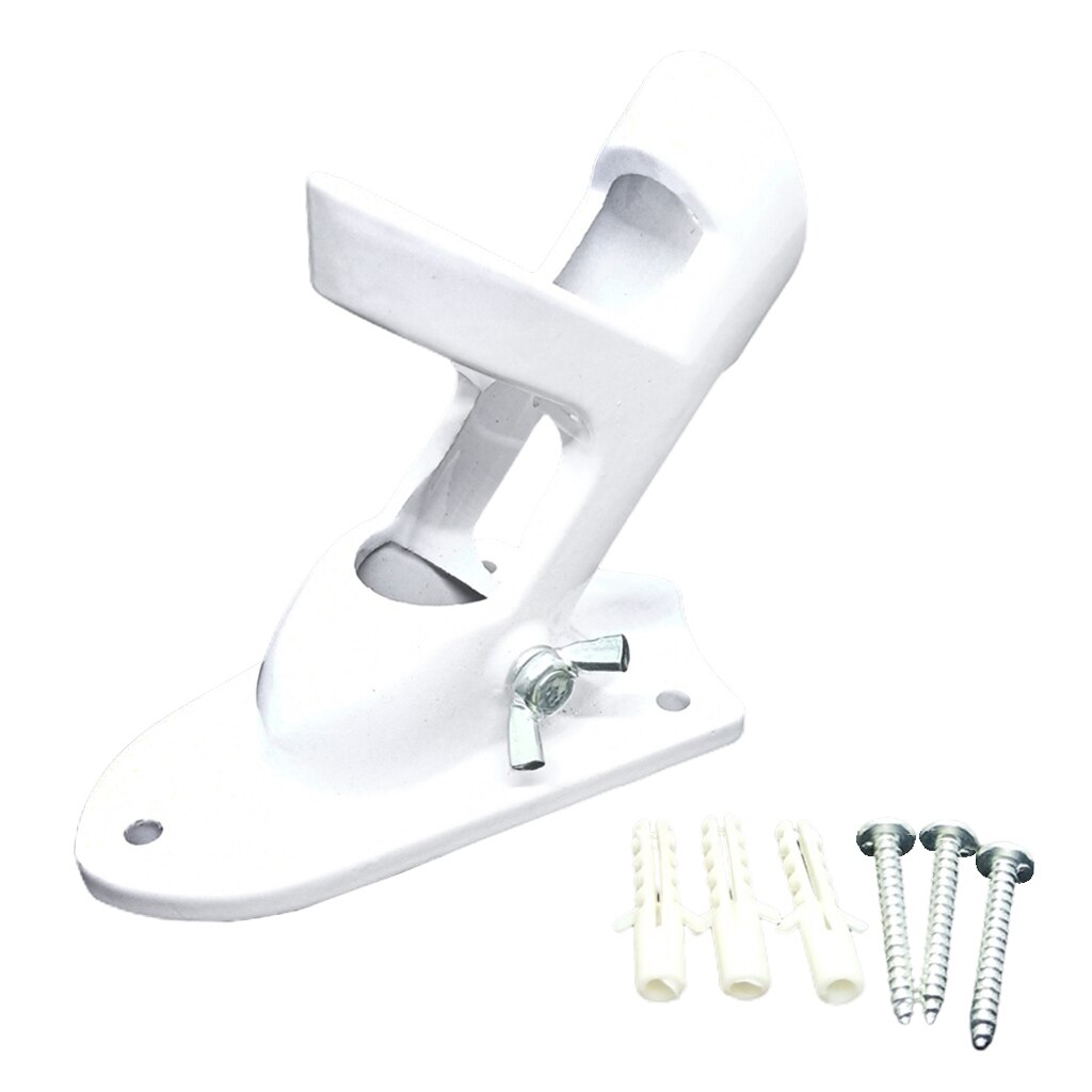 Wall Mounted 2-Position Flag Pole Bracket Holder Cast Aluminum 1" Inch Diameter