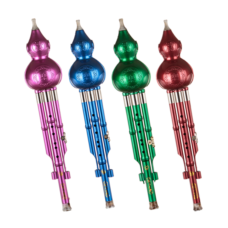 C/bB Key Colorful Cucurbit Flute Wind Instrument Bottle Gourd Silk Musical Instrument for Beginners and Professionals