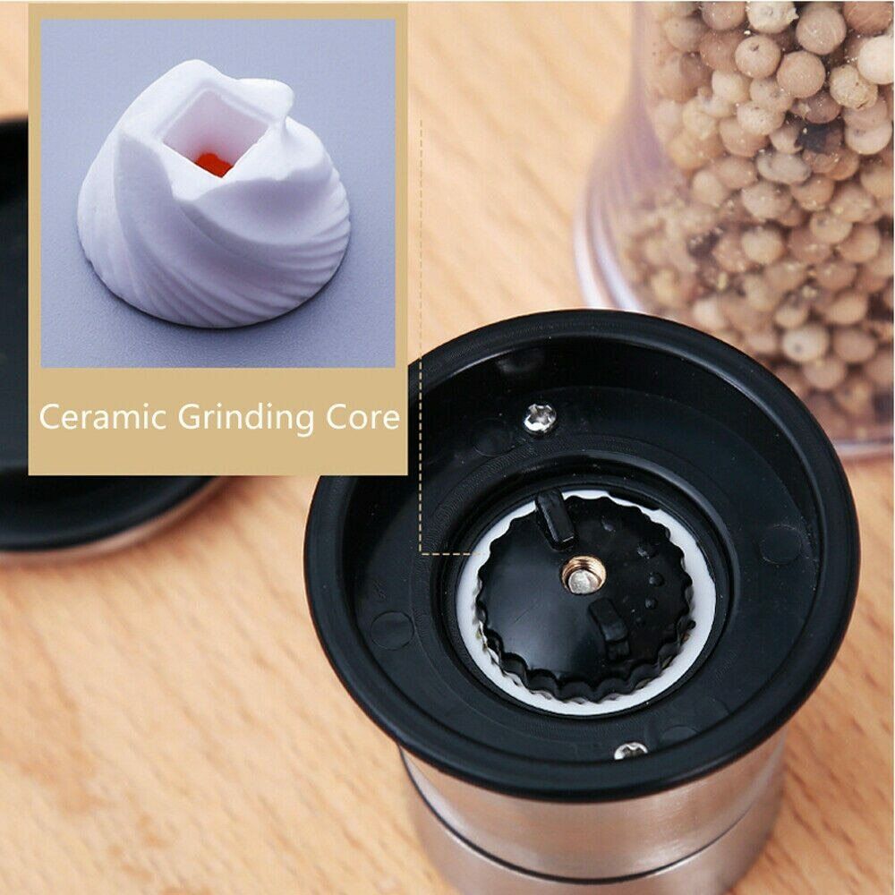 molino de pimienta Manual de acero inoxidable, molinillo de especias, máquina de laminación de condimentos sólidos, herramientas de cocina Muller, Gadgets