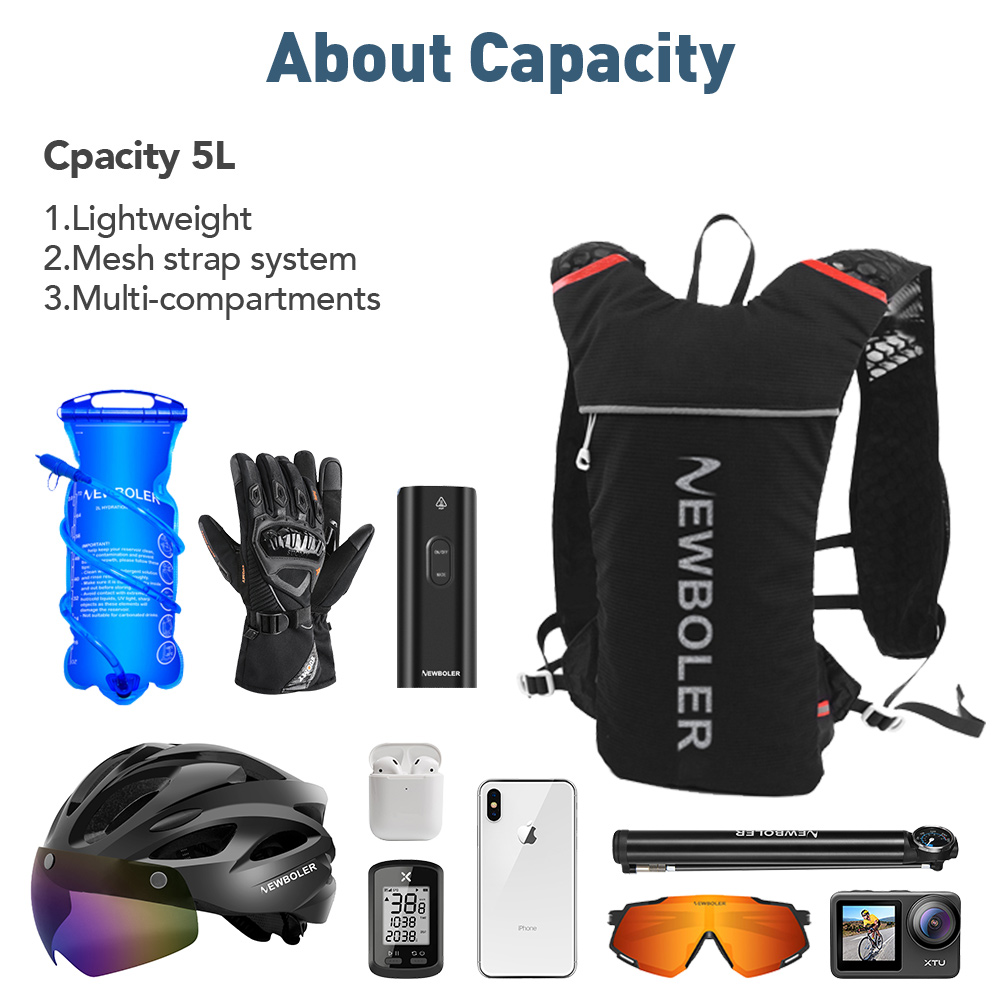 5L Atmungsaktive Weste Pfad Laufen Rucksäcke Leichte Männliche Radfahren Laufen Joggen Marathon- Rucksack Reiten Fahrrad Klettern Tasche