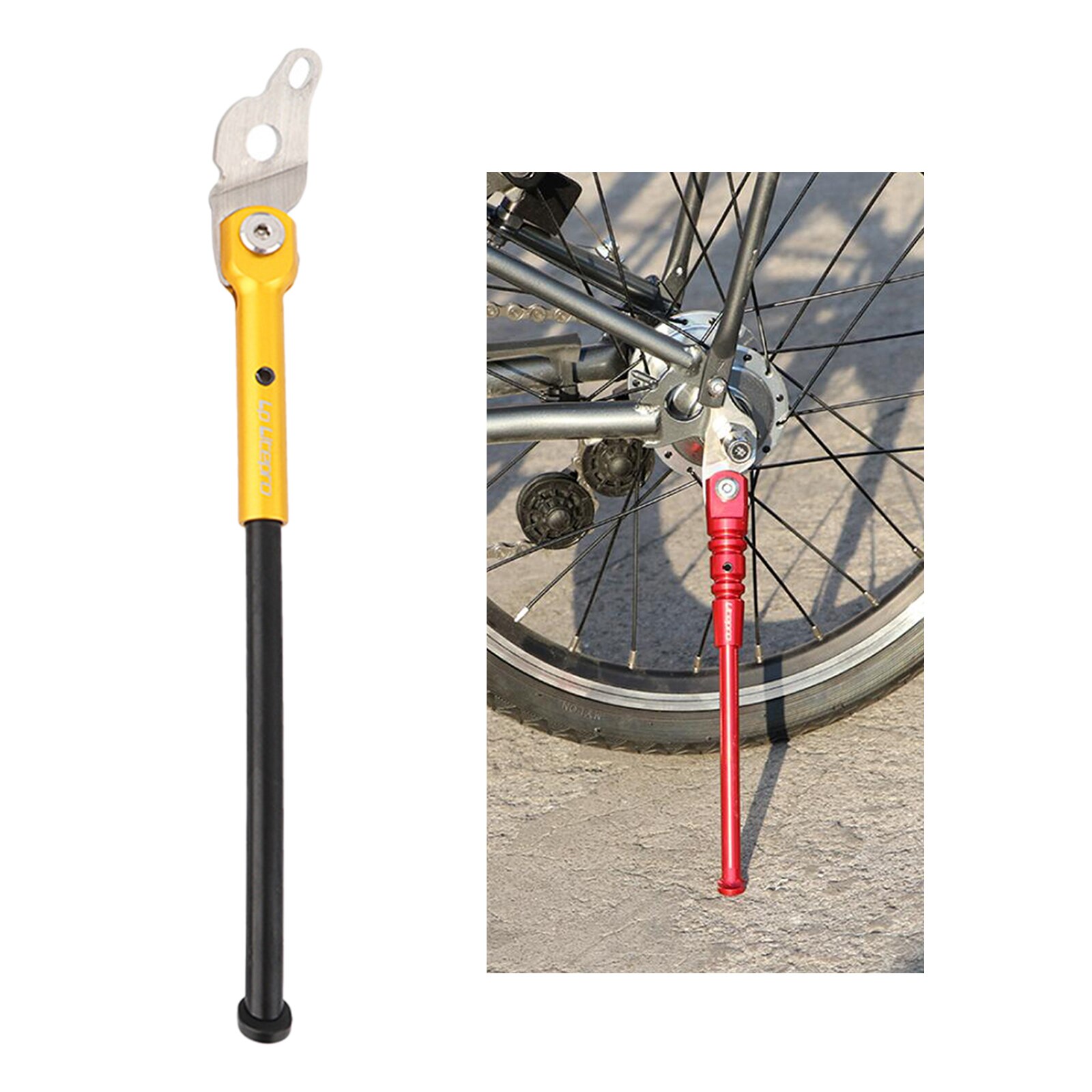 Béquille de vélo 16 pouces en alliage d&#39;aluminium, pied adapté pour vélo K3 Plus pour enfants: Gold