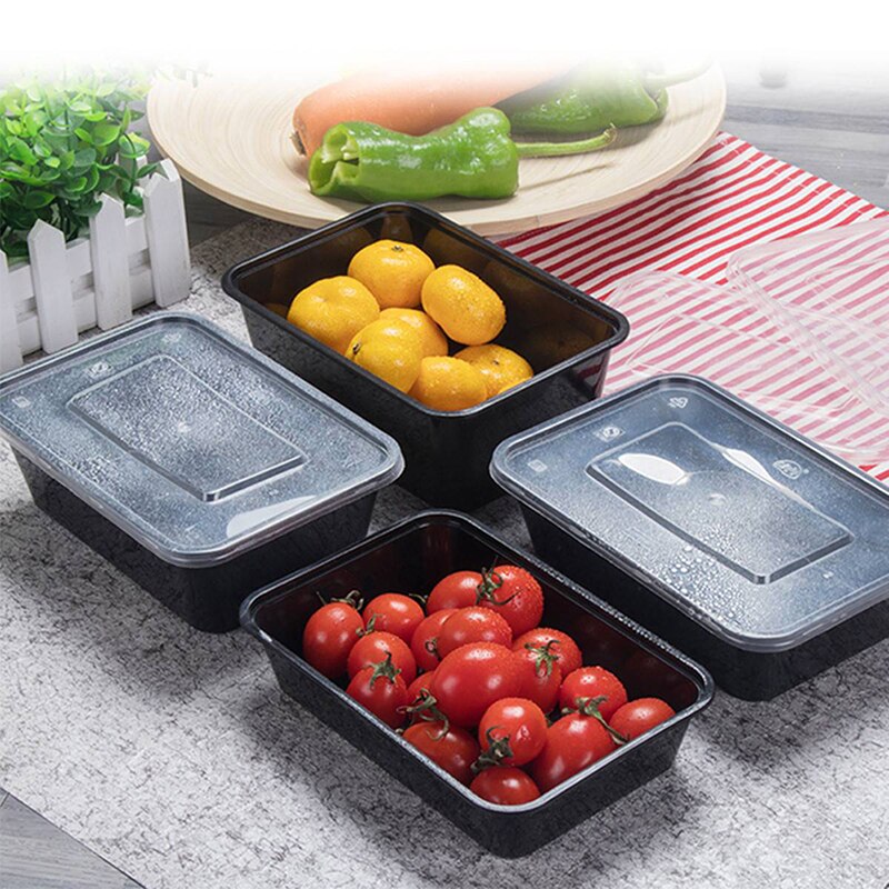 10 Pcs Microwavable Voedsel Maaltijd Opslag Containers Herbruikbare Lunchboxen Bento Box