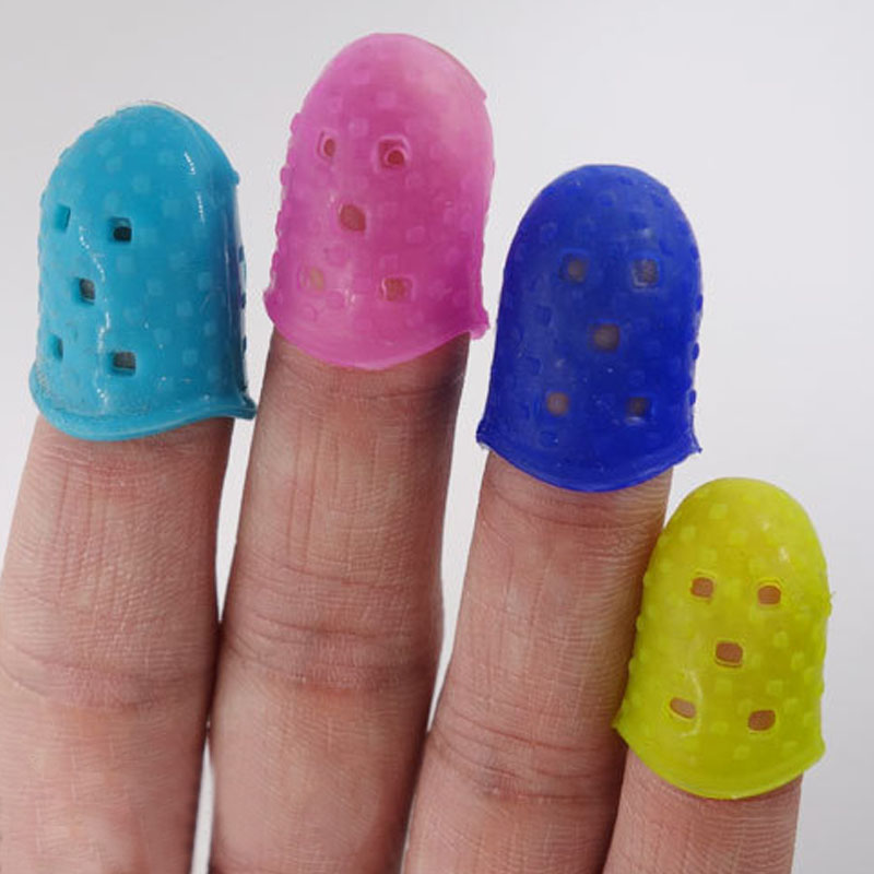 Protecteur de doigts en Silicone pour guitare, 5 pièces/ensemble, protège-doigts en Gel, cordes de guitare, housse de protection des ongles