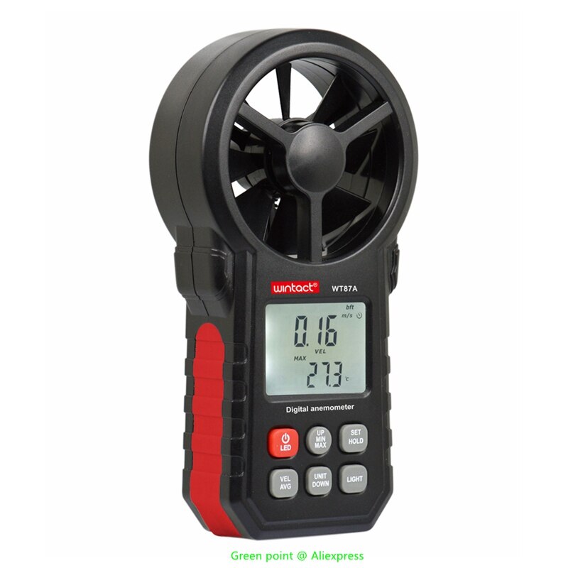 Handheld WT87A Digitale Anemometer Wind Meter Hoge Precisie Anemometer Lcd-scherm Mini Snelheid Meetinstrument