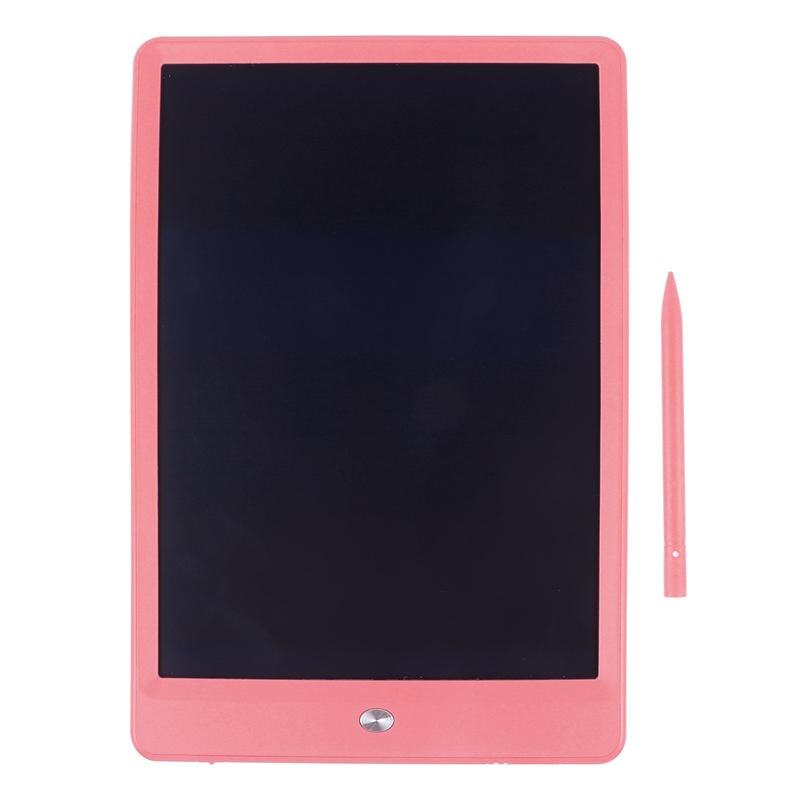 1 sæt lcd skrive tablet med pen bærbar tegnebræt graffiti skrivebræt: Lyserød