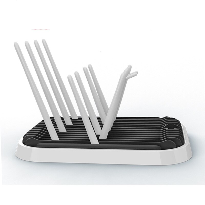 Foldable Baby Bottle Drying Rack Green Baby Milk Bottle Cleaning Drain Rack Portable Bottle Dryer Machine Bottle Drying Cabinet: black and white