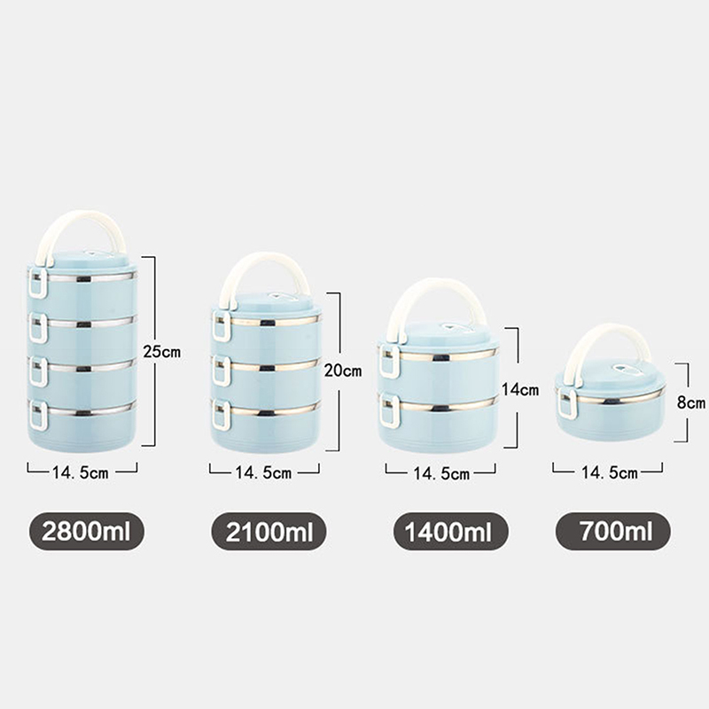 1-4 Layer Food Storage Containers Bento Lunch Box With Handle Insulated Food Container For Work School Camping Box