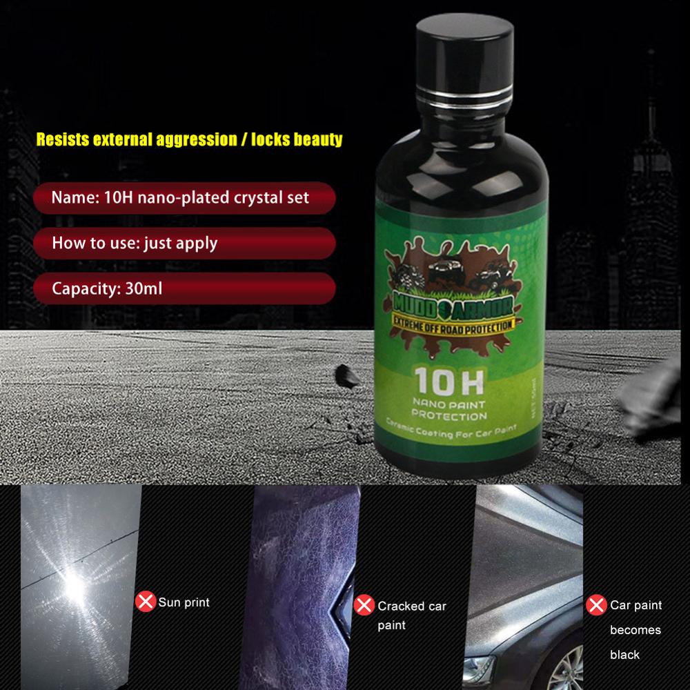 10H Liquid Glass Ceramic Automotive Coating Waterproof Nano Ceramic Scratch Resistant Super Hydrophobic