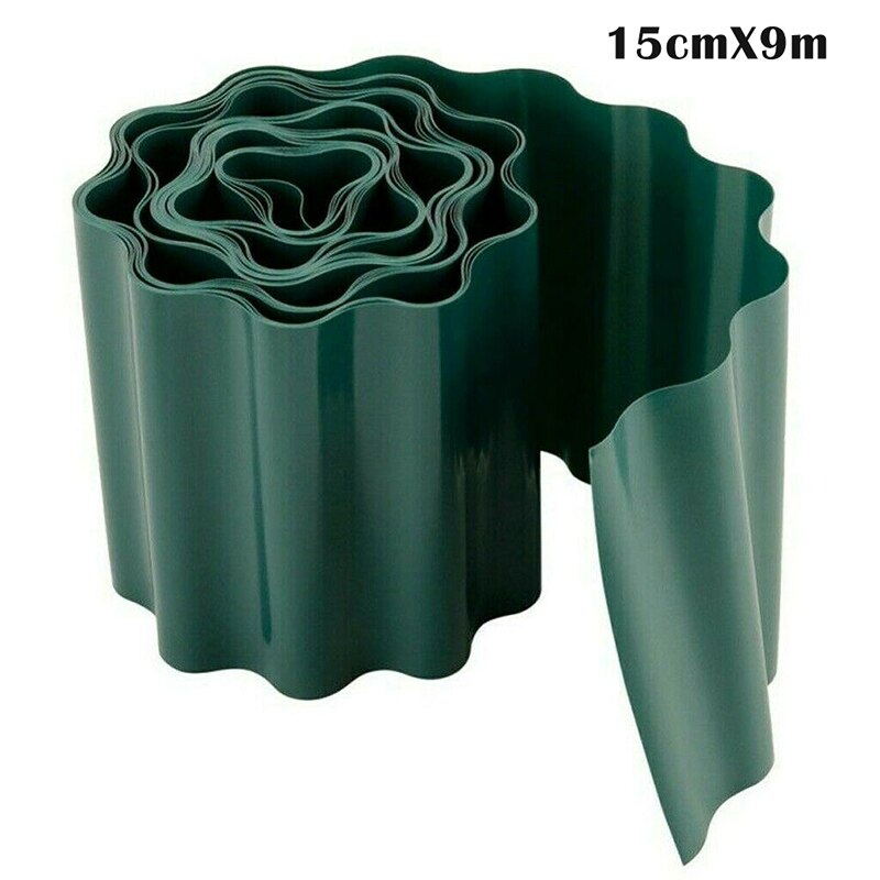 10/12/15/20CM Lawn Border Fence Garden Grass Edge Border Fence Wall Roll @LS: 15cmx9m