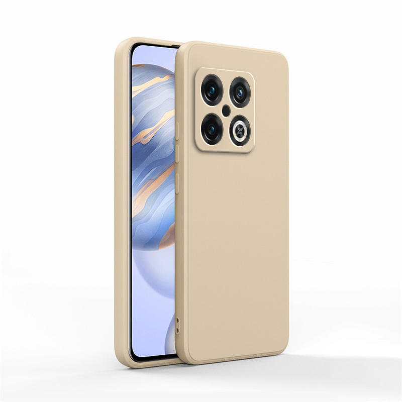 Coque de téléphone antichoc de luxe pour Oneplus 10 Pro 10T 10R 10Pro 5G, coque arrière souple originale en Silicone liquide carré Simple: nylon / Lavande