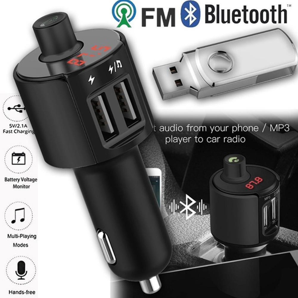 Draadloze Bluetooth Fm-zender Modulator Autoradio Adapter Auto MP3 Speler 3.4A Dual Usb Car Charger Handsfree Car Kit