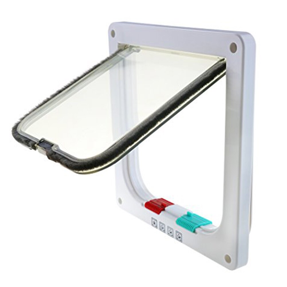 Cat Flap Door Safe Lockable Magnetic Pet Screen Door With 4 Way Lock For Puppies And Small Dogs Pretty Garden Easy Install