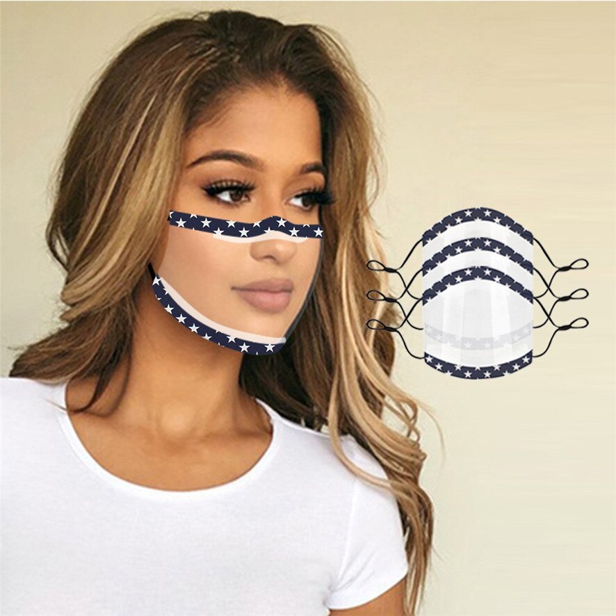 3PCS Men Women Faces Shields Screen Spare Visors Lip Visual Shield Splash Transparent Plastic Faces Shields Screen Spare Visors: B  3PC