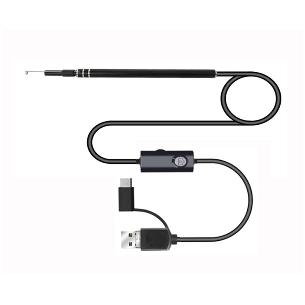 Household Ear Endoscope 300000 Pixels Waterproof Endoscope Camera With LED Lights For Checking Eardrum Mouth Throat Nose