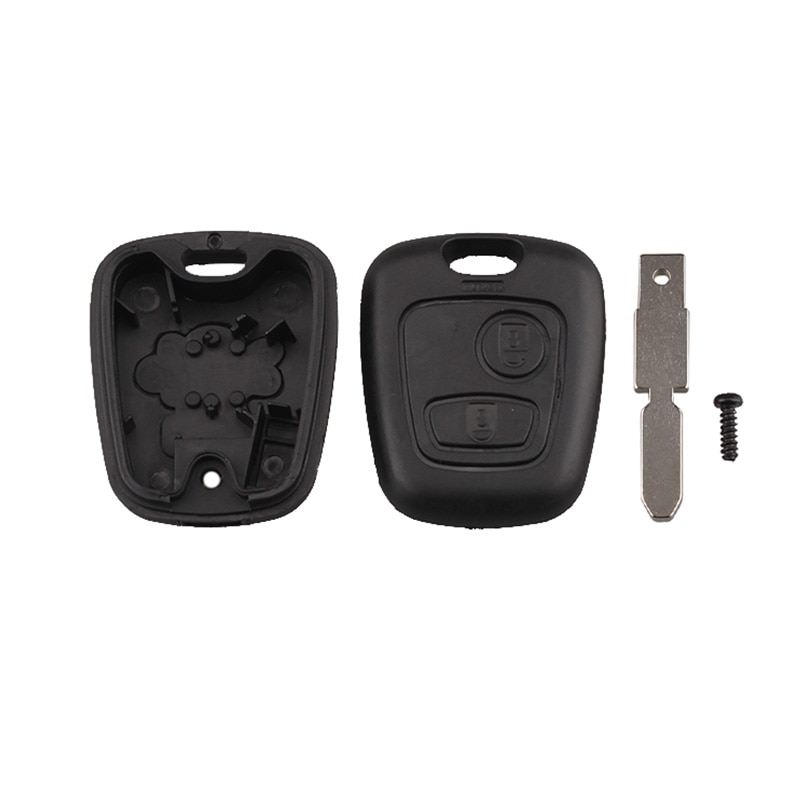 Qwmend 2- painikkeinen älykäs autonavaimen kuori citroen  c1 c4: lle peugeot 106 107 207 307 407 206 306 406 auton kaukosäätimen avaimen kotelon kansi