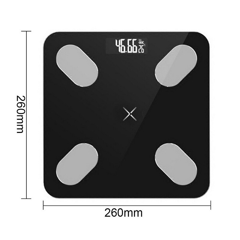 180kg smarte kroppsfettvekt lcd digital trådløs bluetooth bmi vektmåler helseanalysator fitness slankeverktøy vekter: G245437b