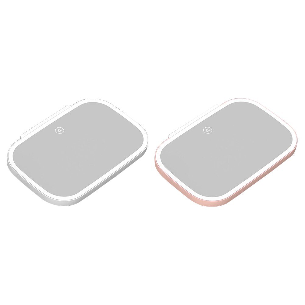 Universal LED Car Interior Mirror Dimmable Car Sun Visor Vanity Makeup Mirror Touch Screen LED Light Glass Baby Care Mirrors