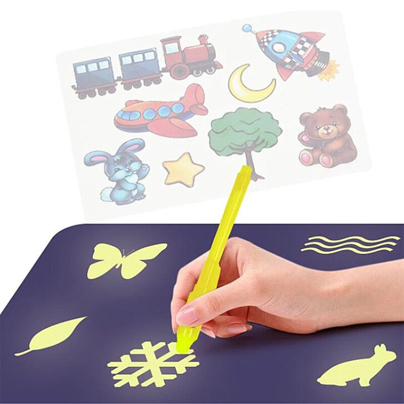 Draw with Light Developing Tablet Drawing Board Graffiti Writing for Children Kids