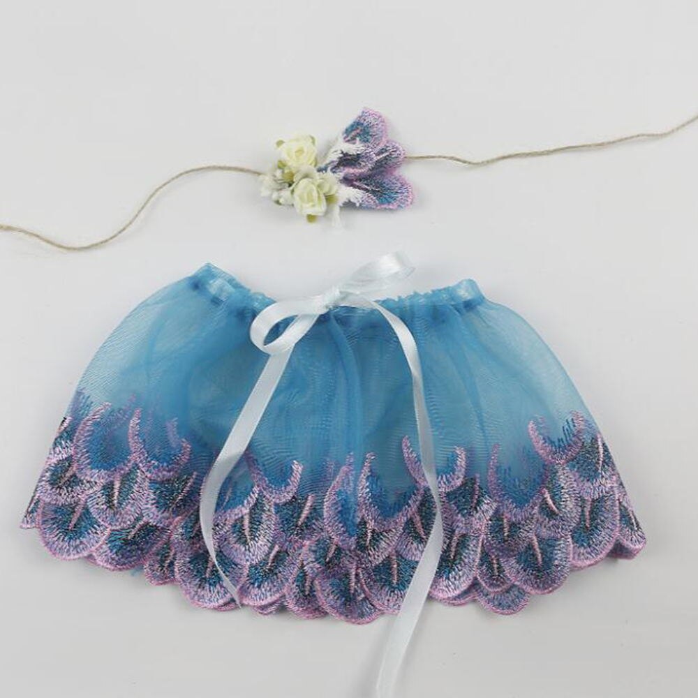 NEUE neugeboren Ballettröckchen Felsen Art Prinzessin Kostüm Outfit für Foto Schießen Baby Ballettröckchen Felsen Stirnband Neugeborenen Fotografie Zubehör: blau