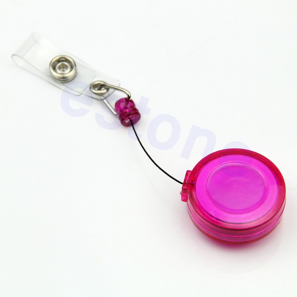 1pc udtrækkelige liftkort id-kort badge holder nøglering ruller nøglering med clips