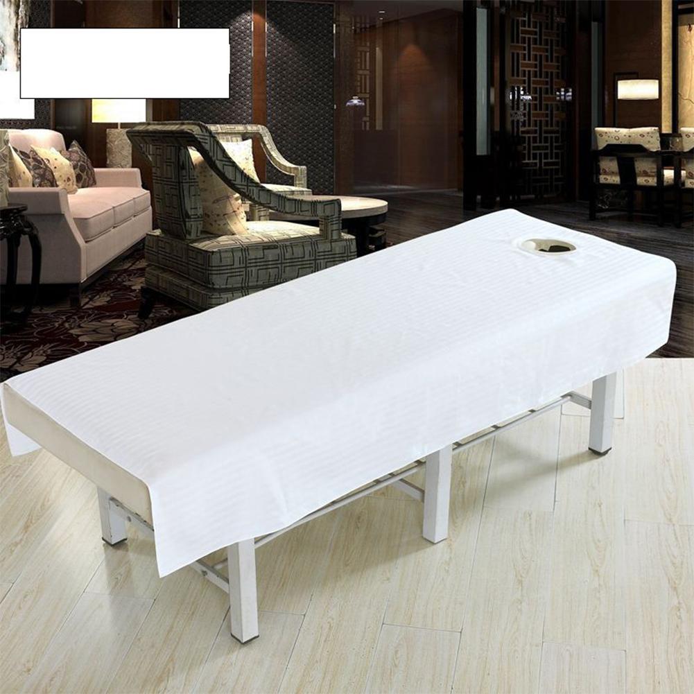 Baumwolle Massage Tisch Tuch Bett Abdeckung Blatt Schönheit Salon Spa Bett Abdeckung Blatt mit Gesicht See Reine Farbe: Weiß