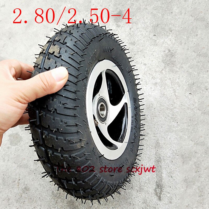 Super 2.80/2.50-4 tire inner tube and alloy rim 2.80/2.50- 4 inner and outer tyre Wheel for Electric Scooter Mobility Scooter