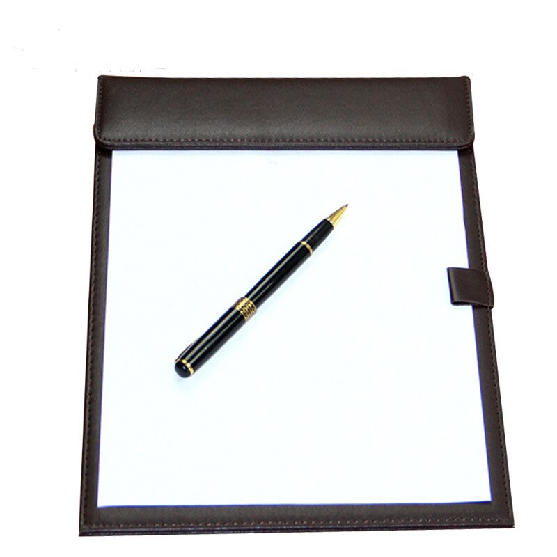 A4 PU leather business office file folder a4 conference menu clipboard desk set stationery organizer document holder folder 311F