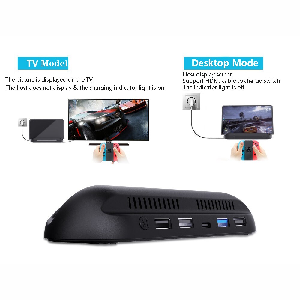 Portable Dock Station USB 3.0 2.0 Replacement Switch Host Charger Dock Video Conversion Switch Dock for Nintendo Switch Host
