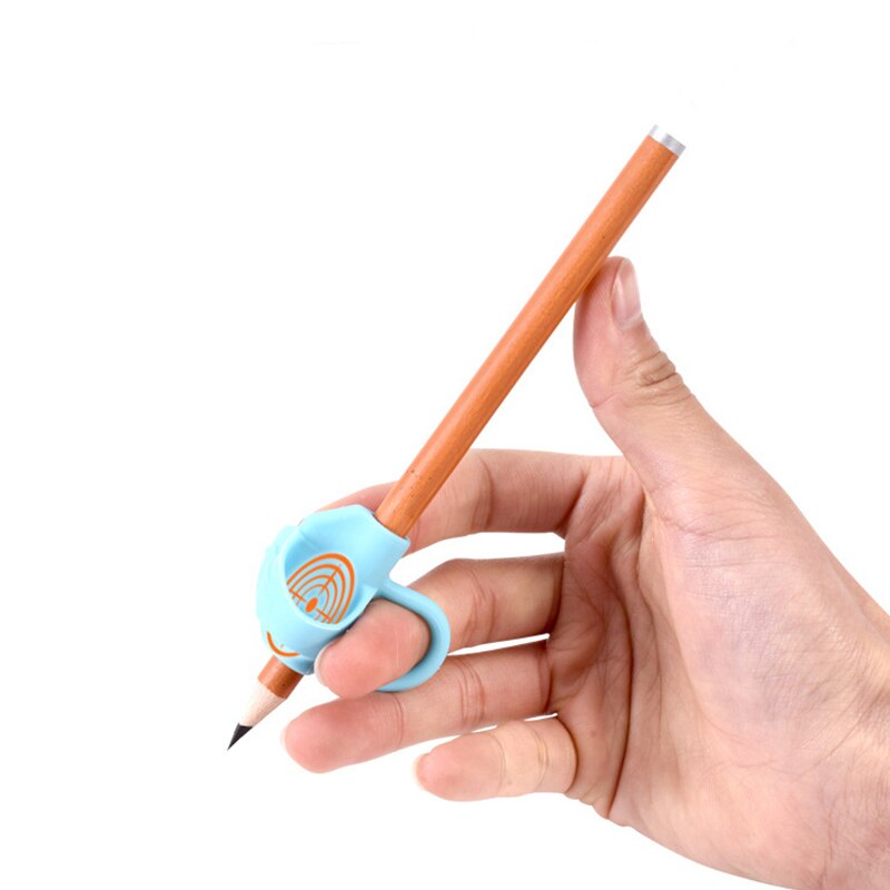 Drie-Vinger Pen Houder Siliconen Baby Leren Schrijven Tool Correctie Apparaat Potlood Set Briefpapier Kind Schrijven Correctie