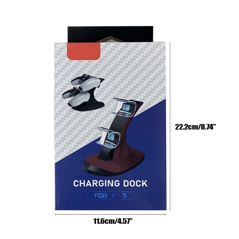 Kompatibel mit / ps5 kabellosen controllern, dual-ladegerät mit led-anzeige und usb-ladefunktion
